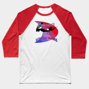 Freestyle Kitesurfer Be Up With The Boards Fun Pun Baseball T-Shirt